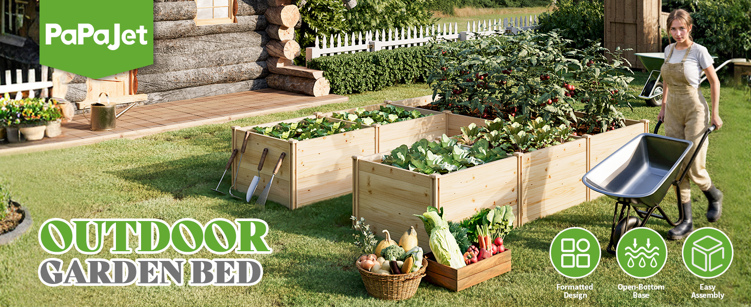 Amazon.com: PaPaJet Raised Garden Bed for Outdoor, Eleven